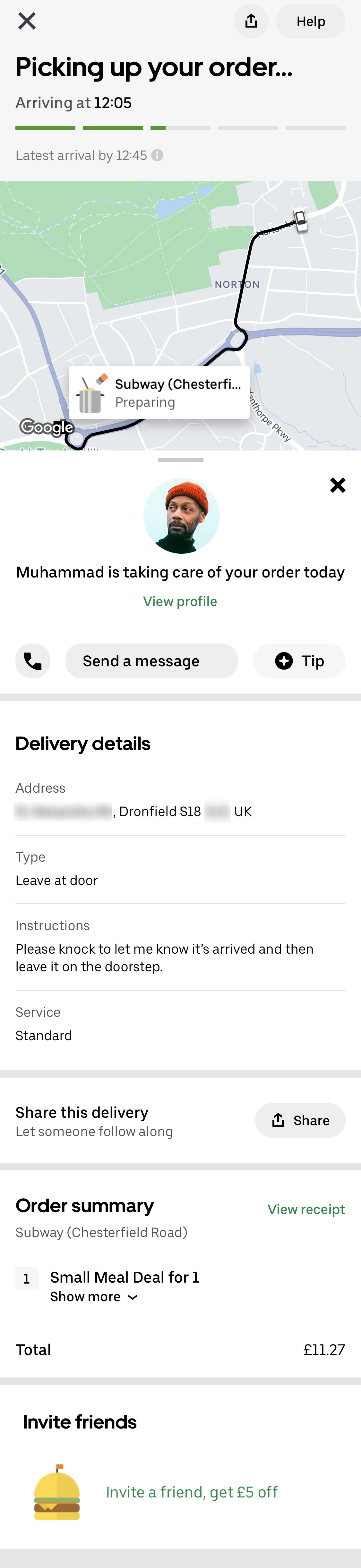Uber Eats’ App Order Tracking Page 81 of 151 Order Tracking Page